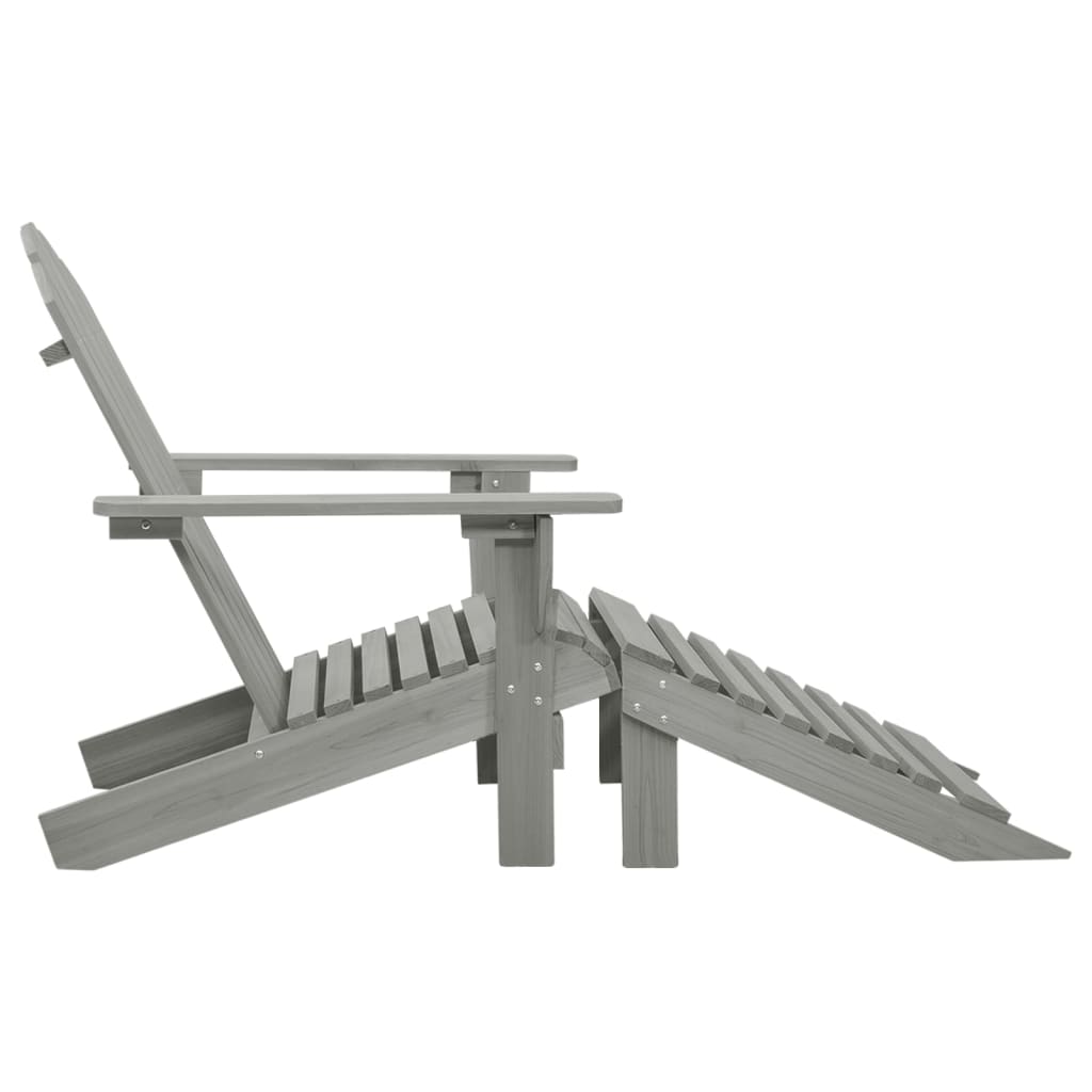 Krzesło ogrodowe z pufą drewniane - number 3.