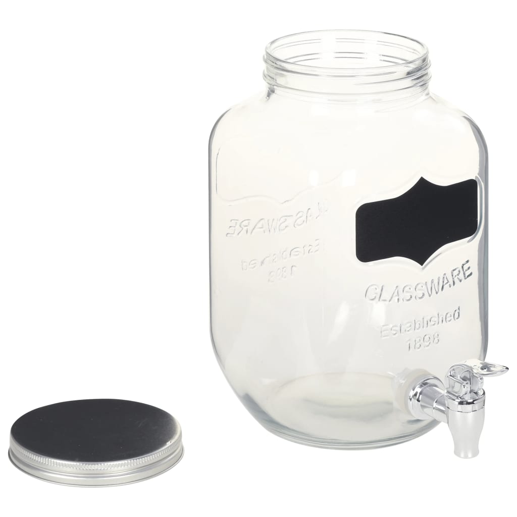 Drikkevaredispensersæt 2 stk. med stativ 2 x 4 l glas - number 5.
