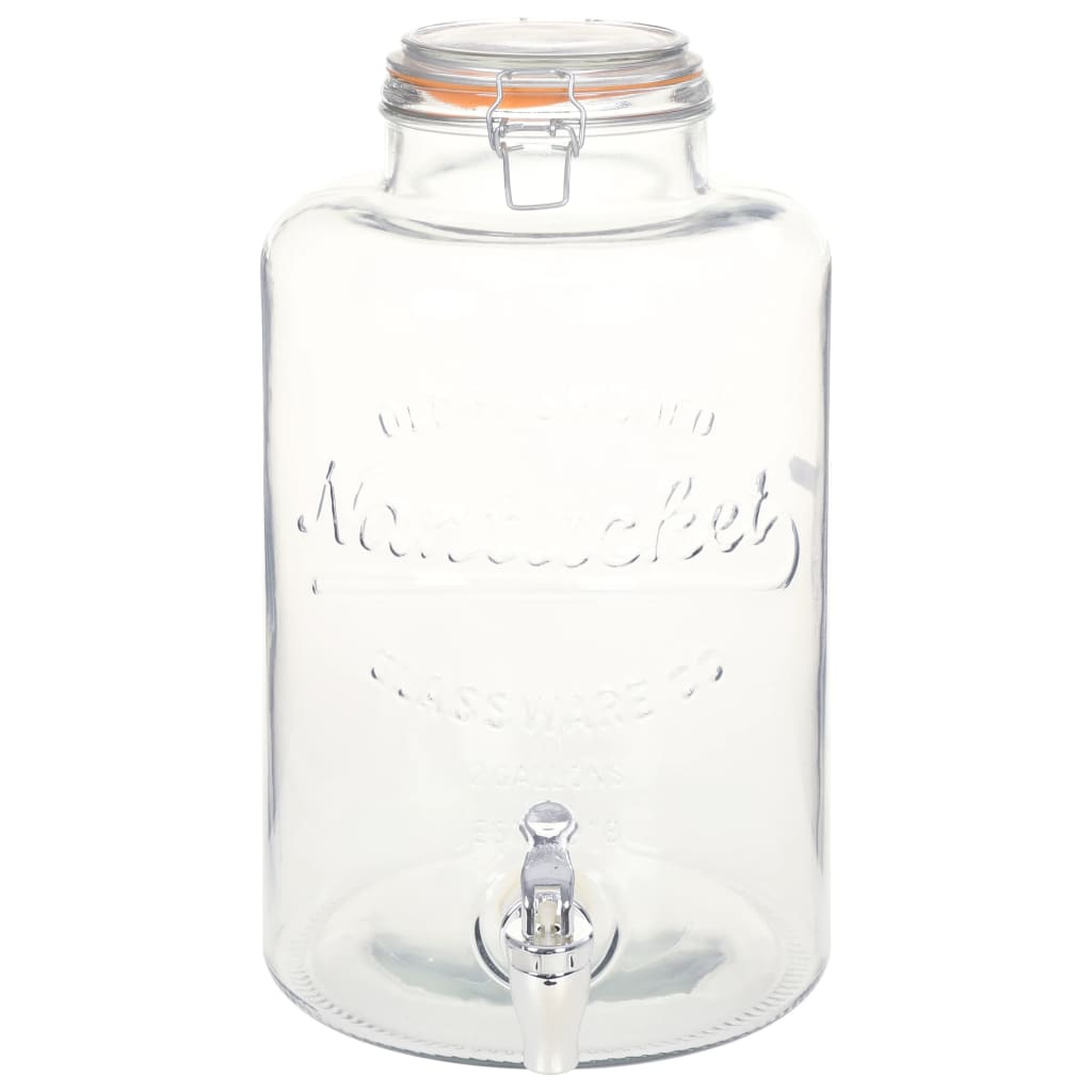 Vanddispenser xxl med tappehane gennemsigtig 8 l glas - number 2.