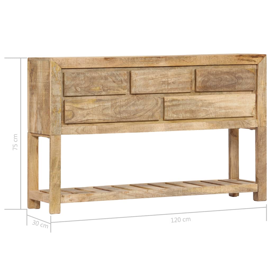 Sideboard in solid mango wood 120 x 30 x 75 cm - number 8.