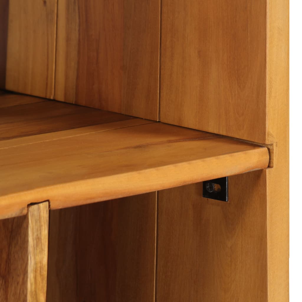 Bokhylle 60x35x180 cm massivt resirkulert tre - number 4.