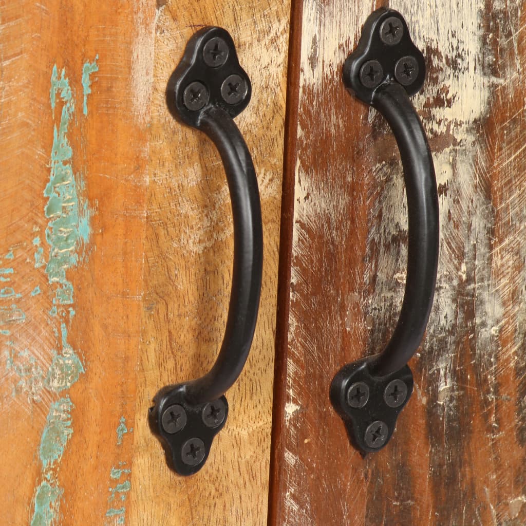 Bokhylle 60x35x180 cm massivt resirkulert tre - number 5.