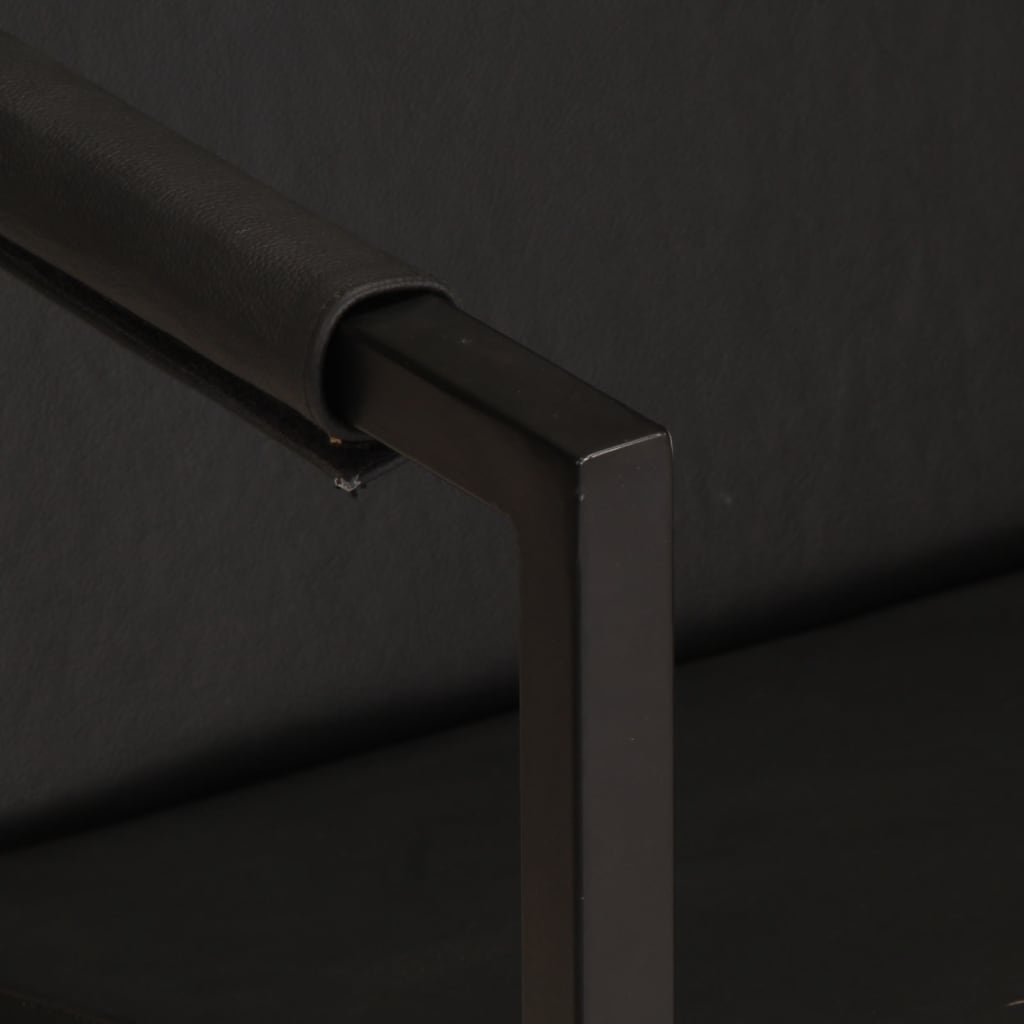 Lænestol ægte læder sort - number 5.