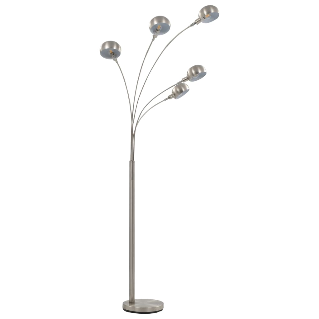 Lampadaire 200 cm 5 x e14 argenté - argenté et blanc, 1 - number 2.