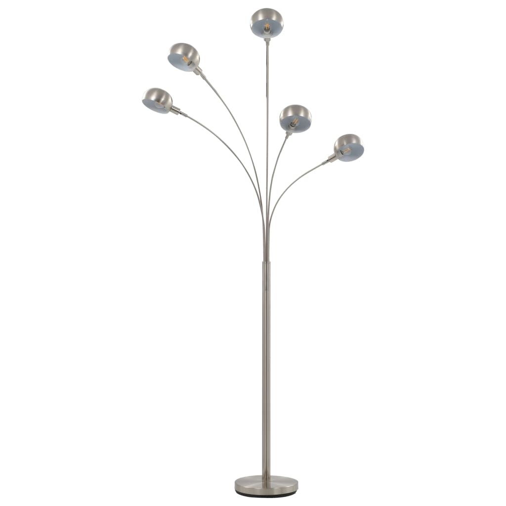 Lampadaire 200 cm 5 x e14 argenté - argenté et blanc, 1 - number 3.