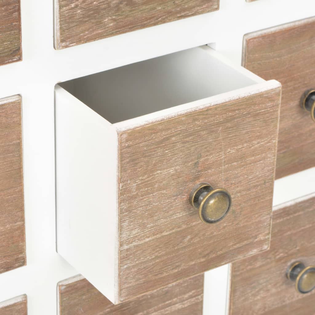 Skænk 54x30x80 cm massivt træ hvid - number 7.