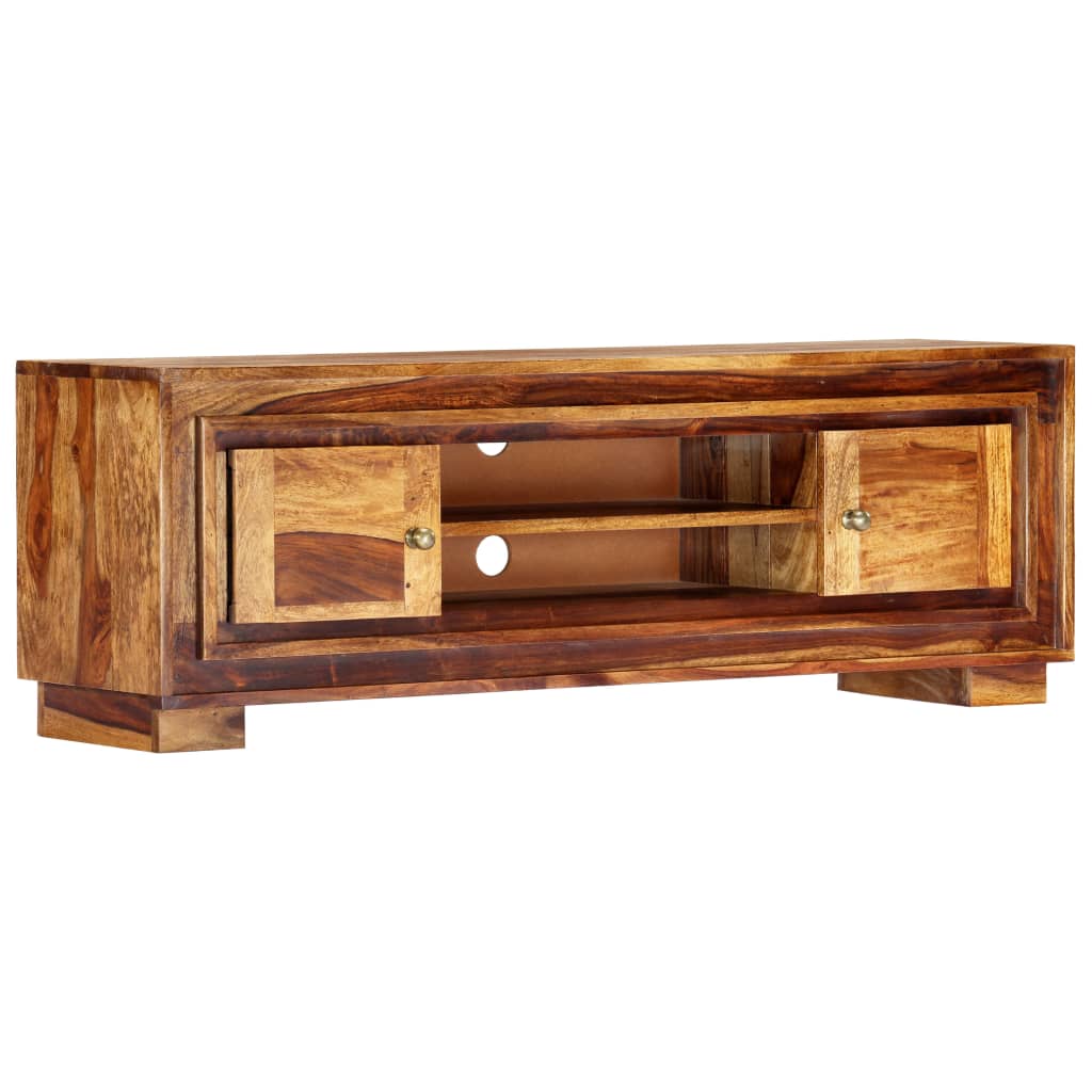 Tv cabinet 118x30x40 cm solid sheesham wood - number 1.