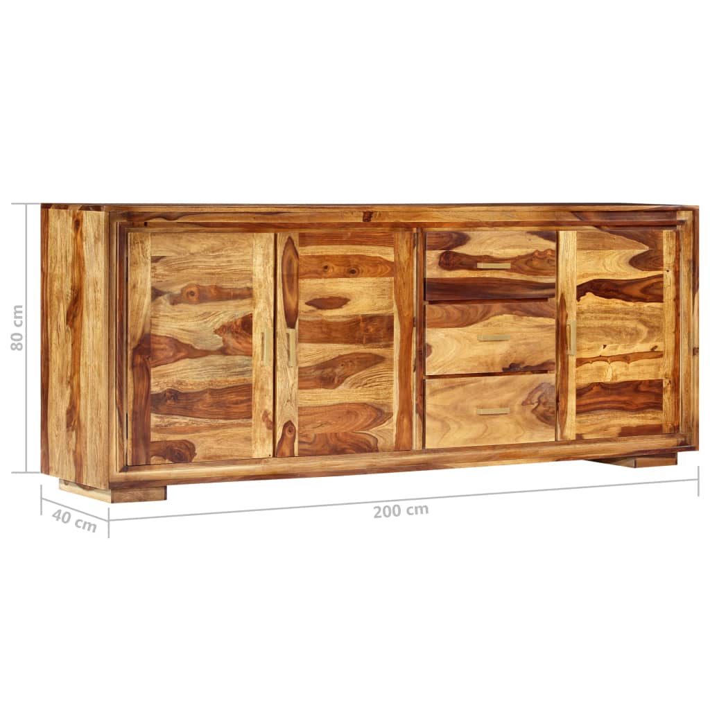 Sideboard 200 x 40 x 80 cm solid sheesham wood - number 9.