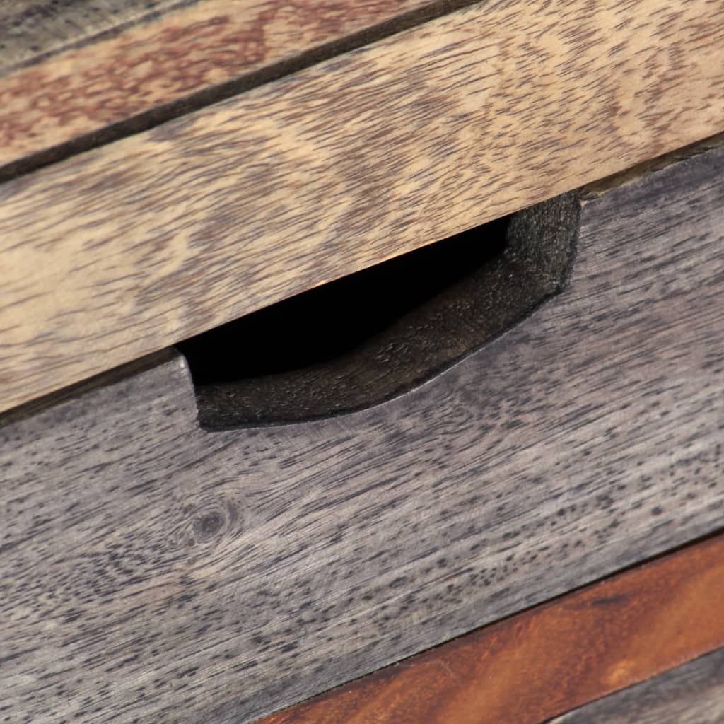 Stolić za kavu 100x50x30 cm puno drvo sheesham sivo - number 6.