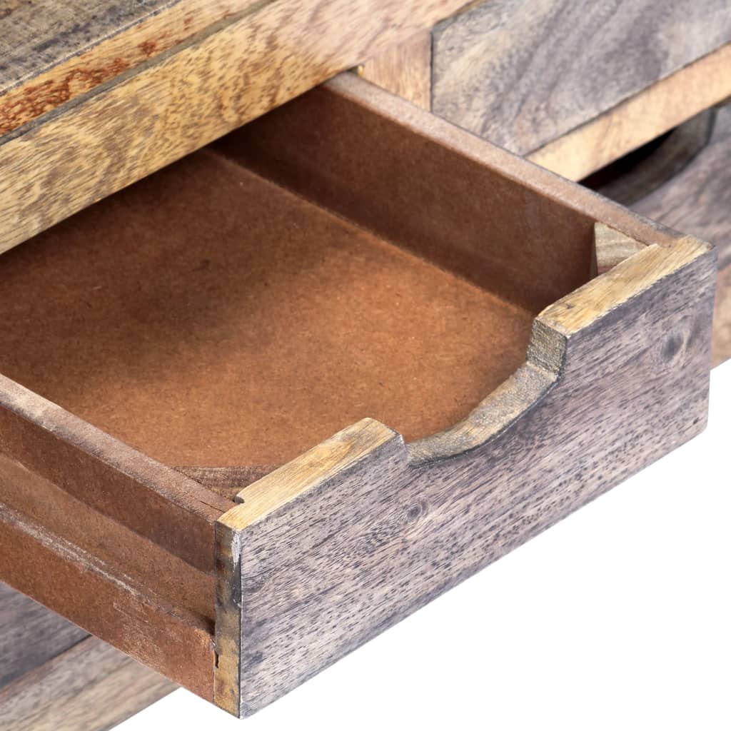 Stolić za kavu 100x50x30 cm puno drvo sheesham sivo - number 7.