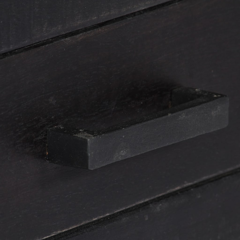 Tv-skab massivt mangotræ 118 x 30 x 40 cm sort - number 7.