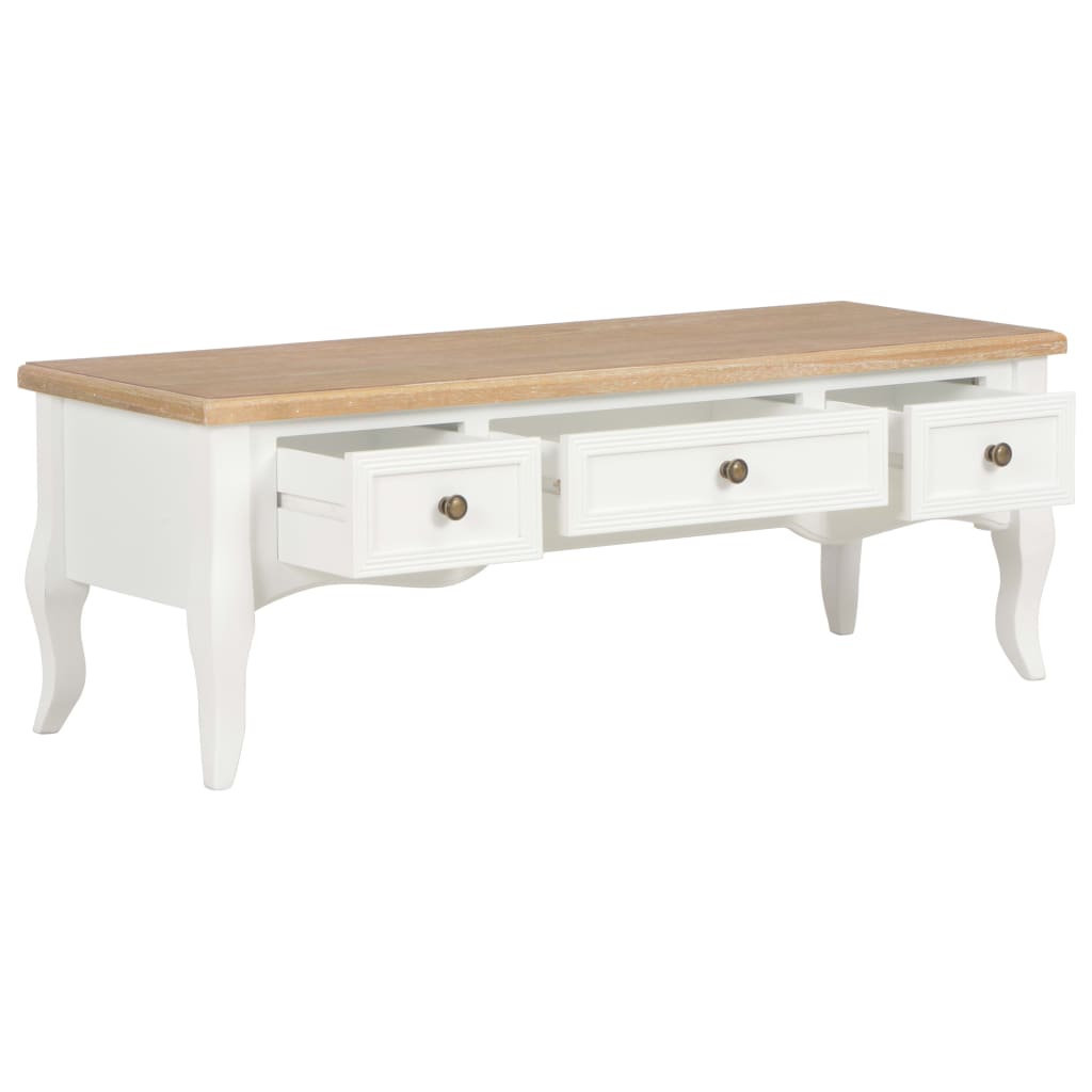 Tv-skab 100 x 35 x 35 cm træ - hvid og brun, 1 - number 4.