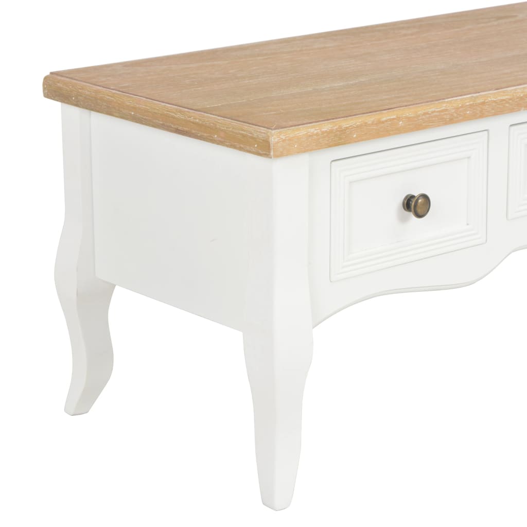 Tv-skab 100 x 35 x 35 cm træ - hvid og brun, 1 - number 7.