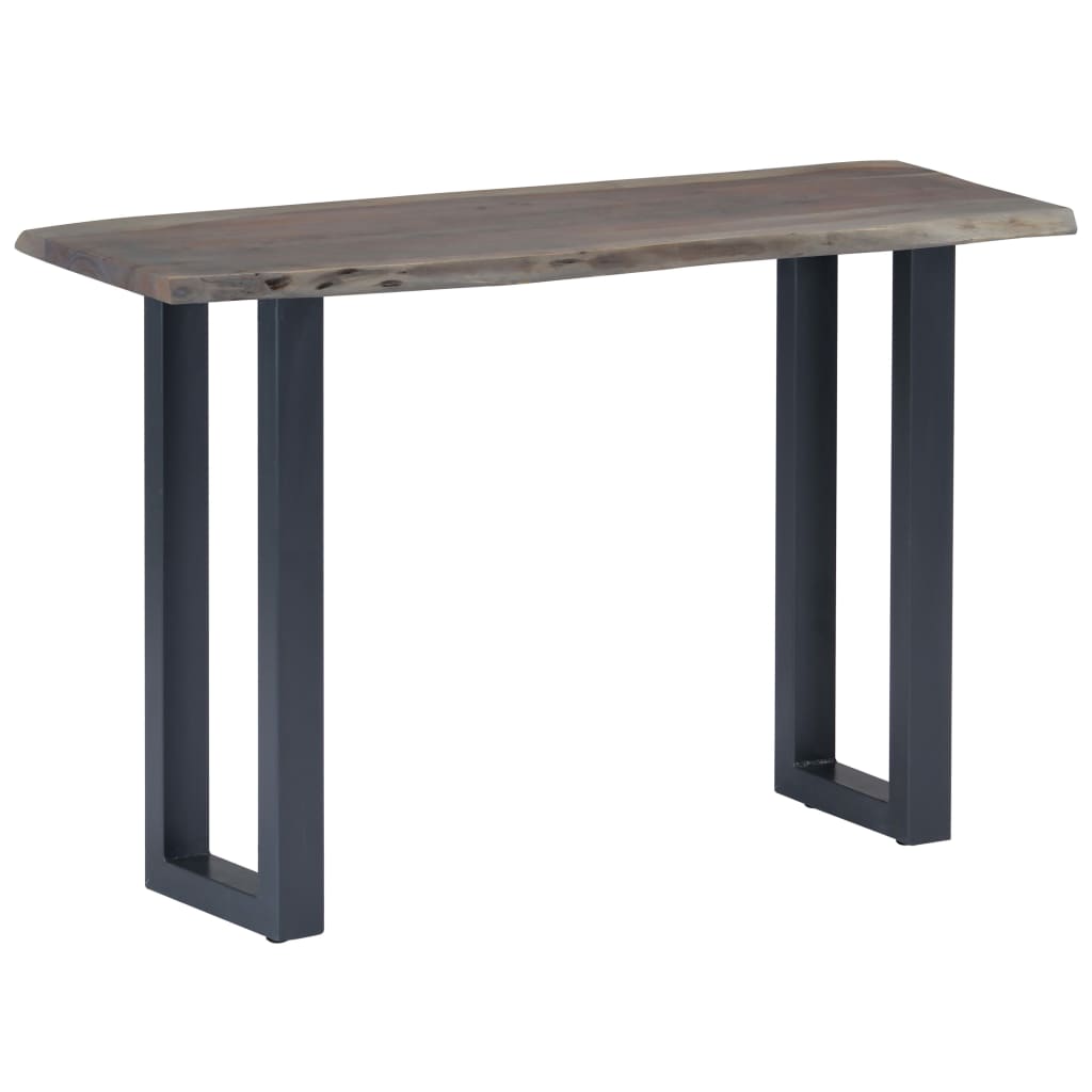 Konsolbord 115 x 35 x 76 cm massivt akacietræ og jern grå - number 1.