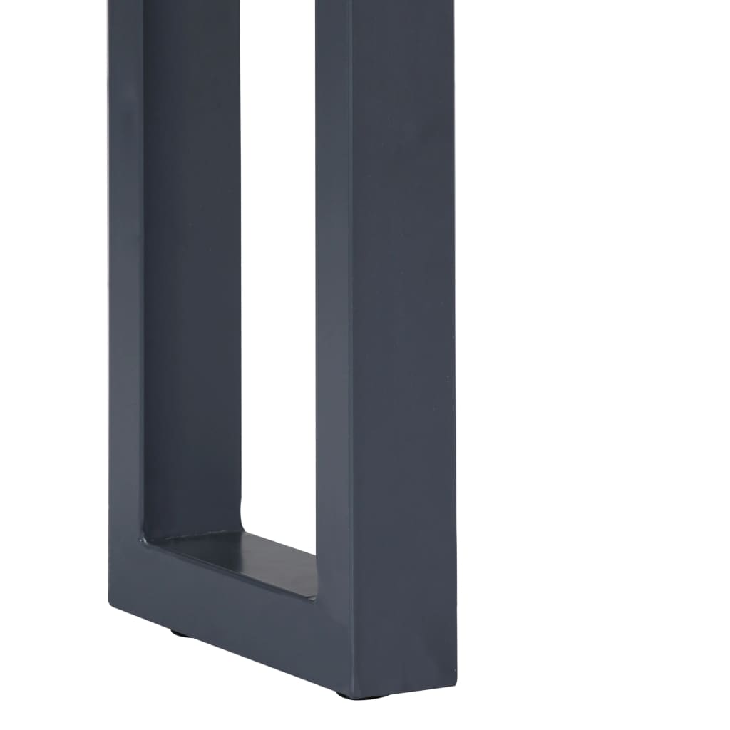 Konsolbord 115 x 35 x 76 cm massivt akacietræ og jern grå - number 3.