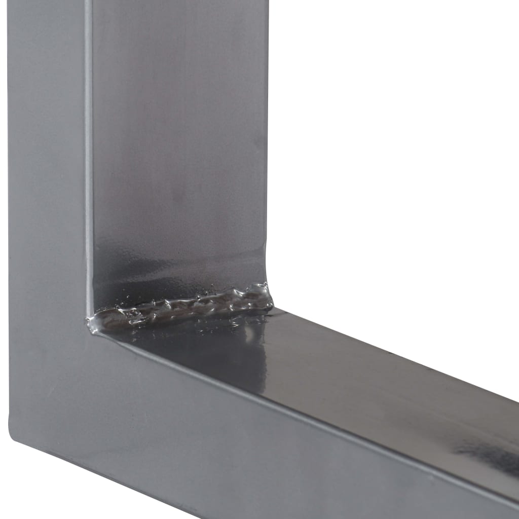 Stół konsolowy 115x35x76 cm lite drewno akacjowe i żelazo - number 3.