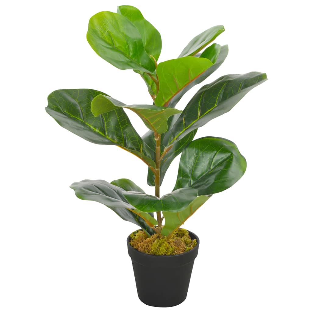 Plante artificielle figuier violon avec pot de fleurs vert 45 cm - number 1.