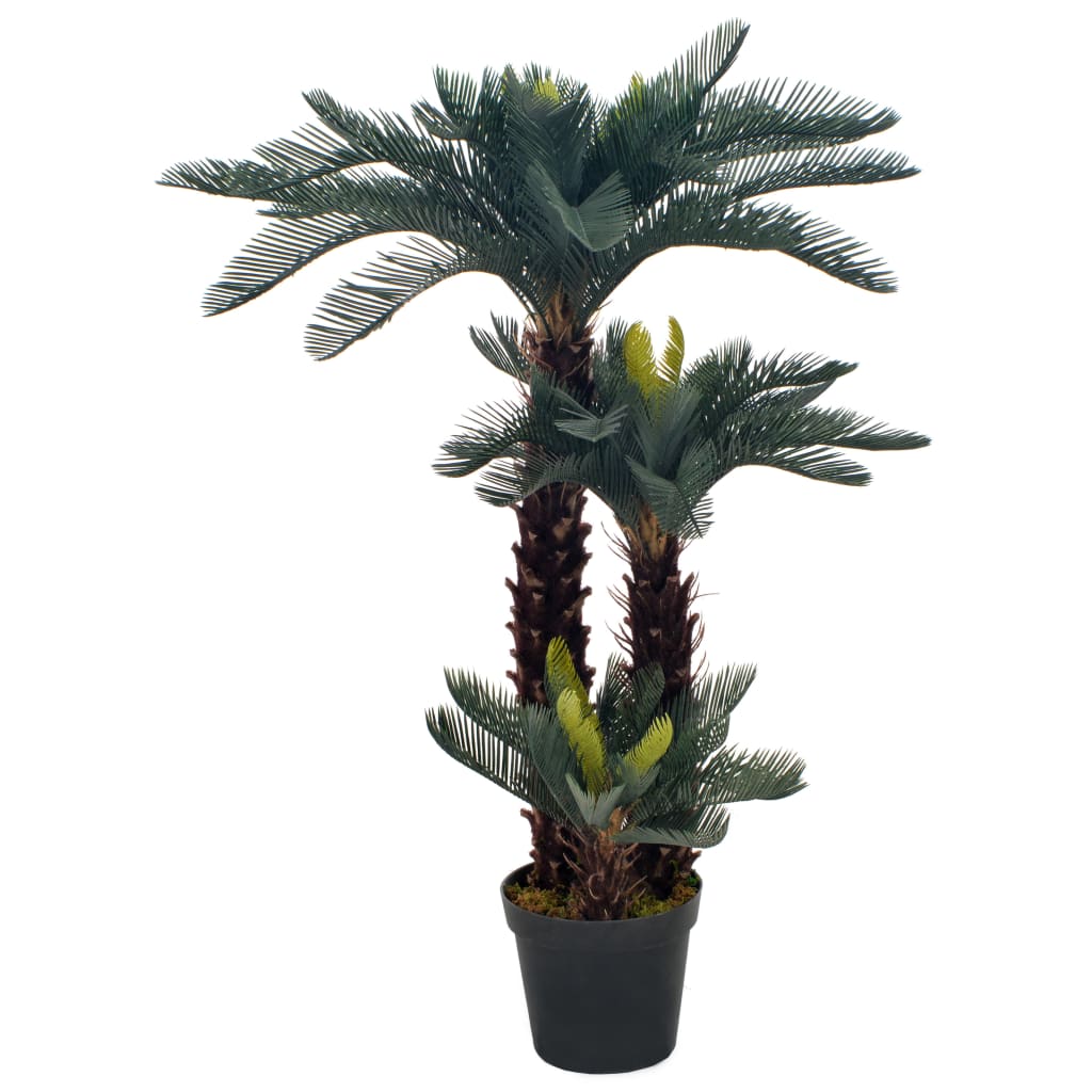 Palmier cycad artificiel avec pot de fleurs vert 125 cm - number 1.