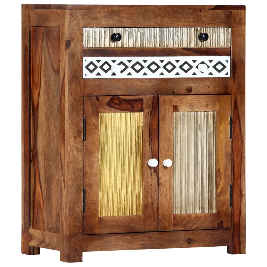 Sideskab 60x30x75 cm massivt sheeshamtræ - number 8.