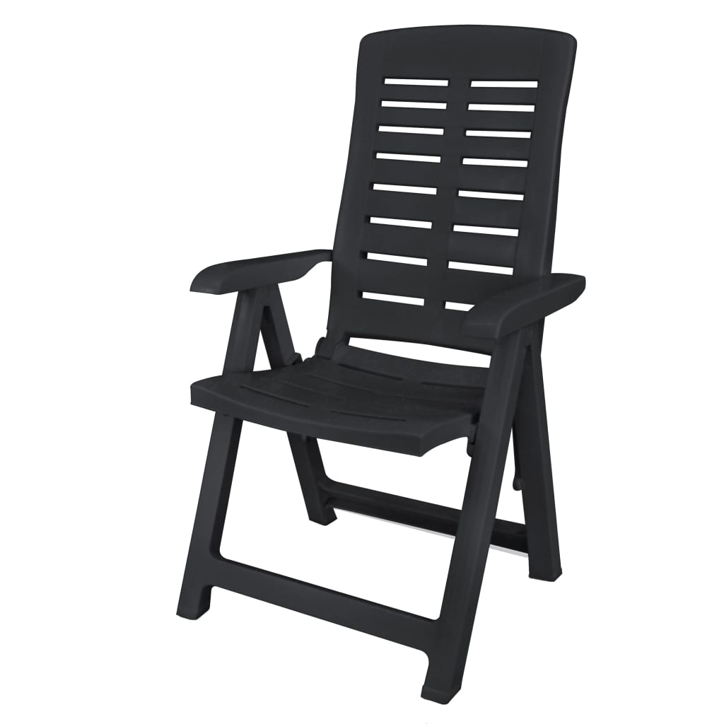 Vanjski blagovaonski stol 11 dijelova plastični antracit sivi - number 3.