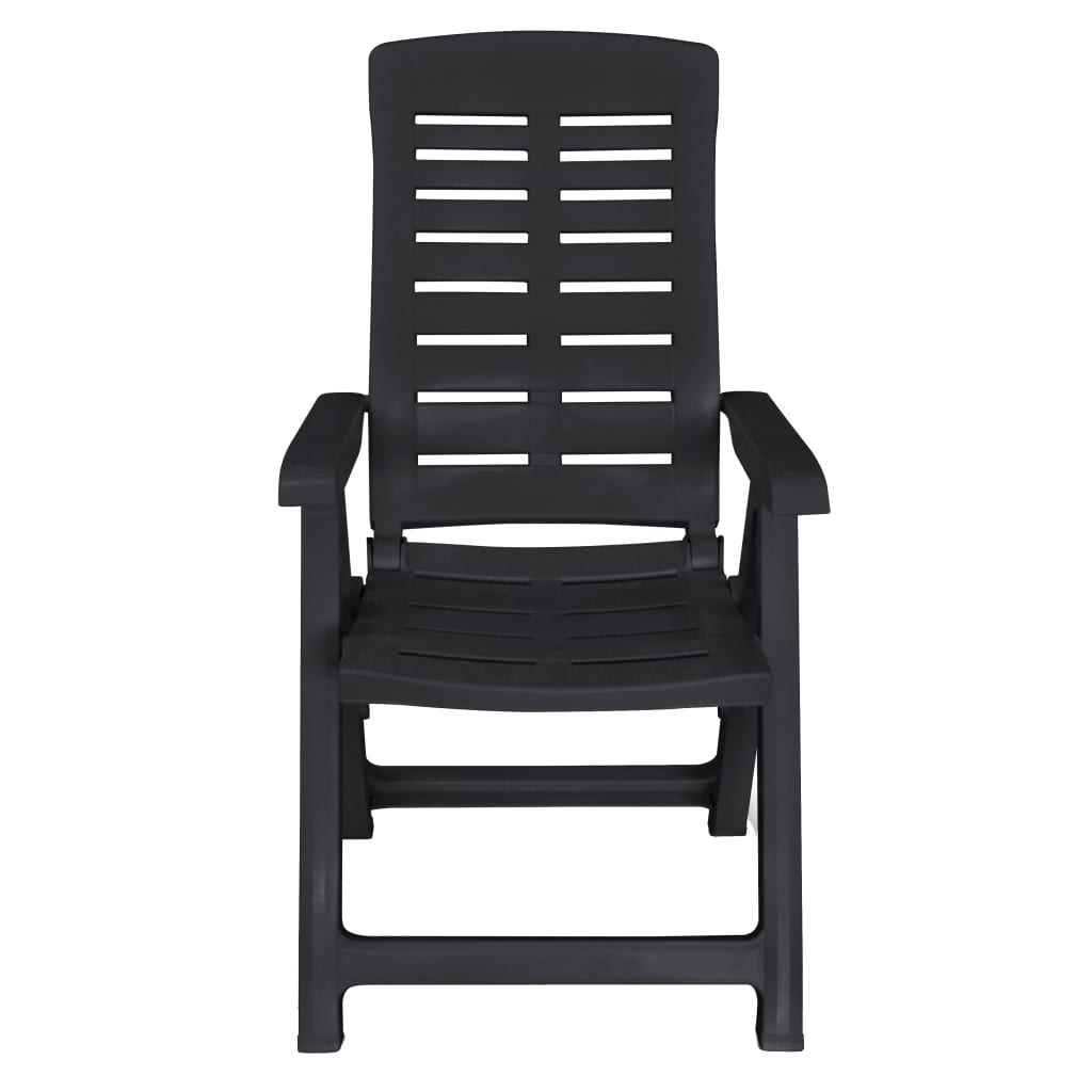 Vanjski blagovaonski stol 11 dijelova plastični antracit sivi - number 5.