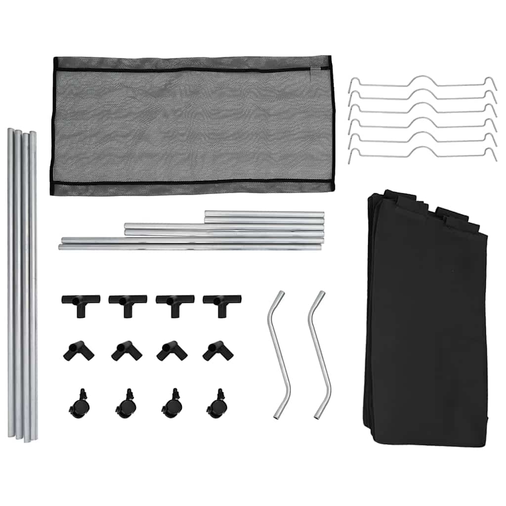 Vasketøjskurv med 3 poser stål - sort, 1, 3 tasker - number 7.