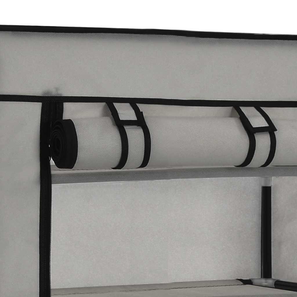 Ormarić za cipele s platnenom navlakom - sivi, 58 x 28 x 106 cm, 1 - number 7.