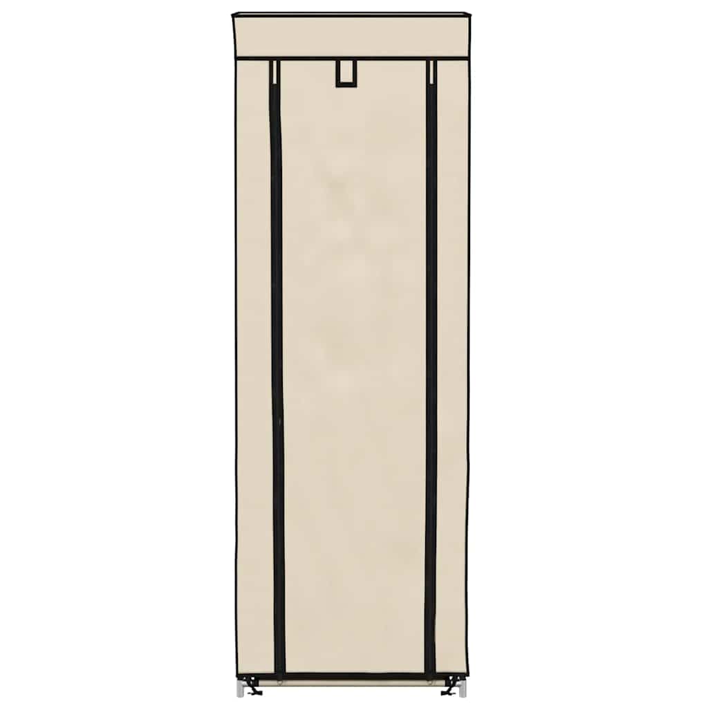 Ormarić za cipele s poklopcem 57 x 29 x 162 cm tkanina krem boje - number 3.