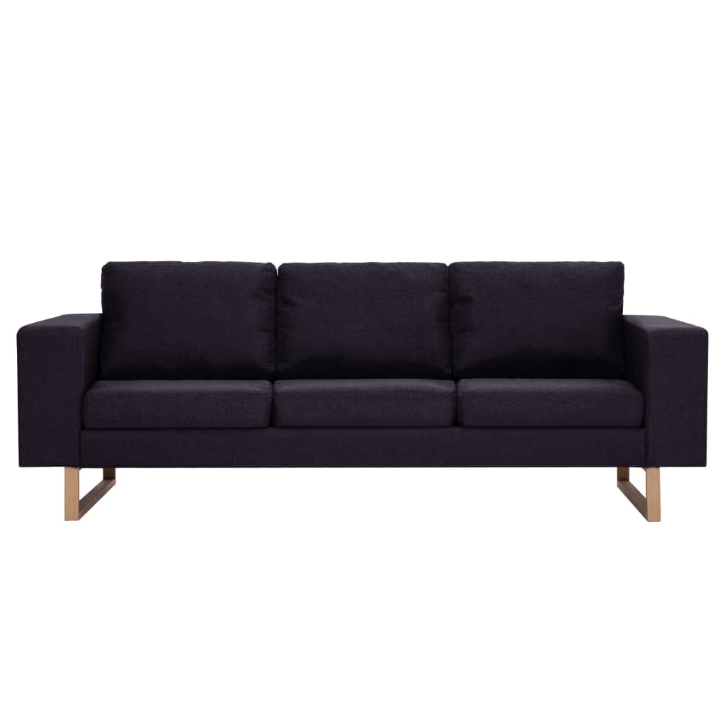 Sofa 3-osobowa w czarnej tkaninie - number 3.