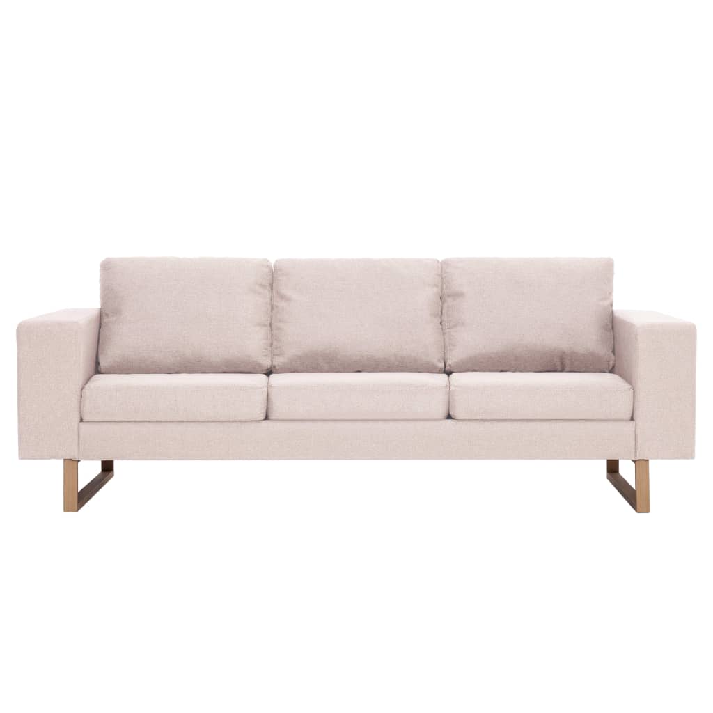 3-personers sofa i stof cremefarvet - number 3.