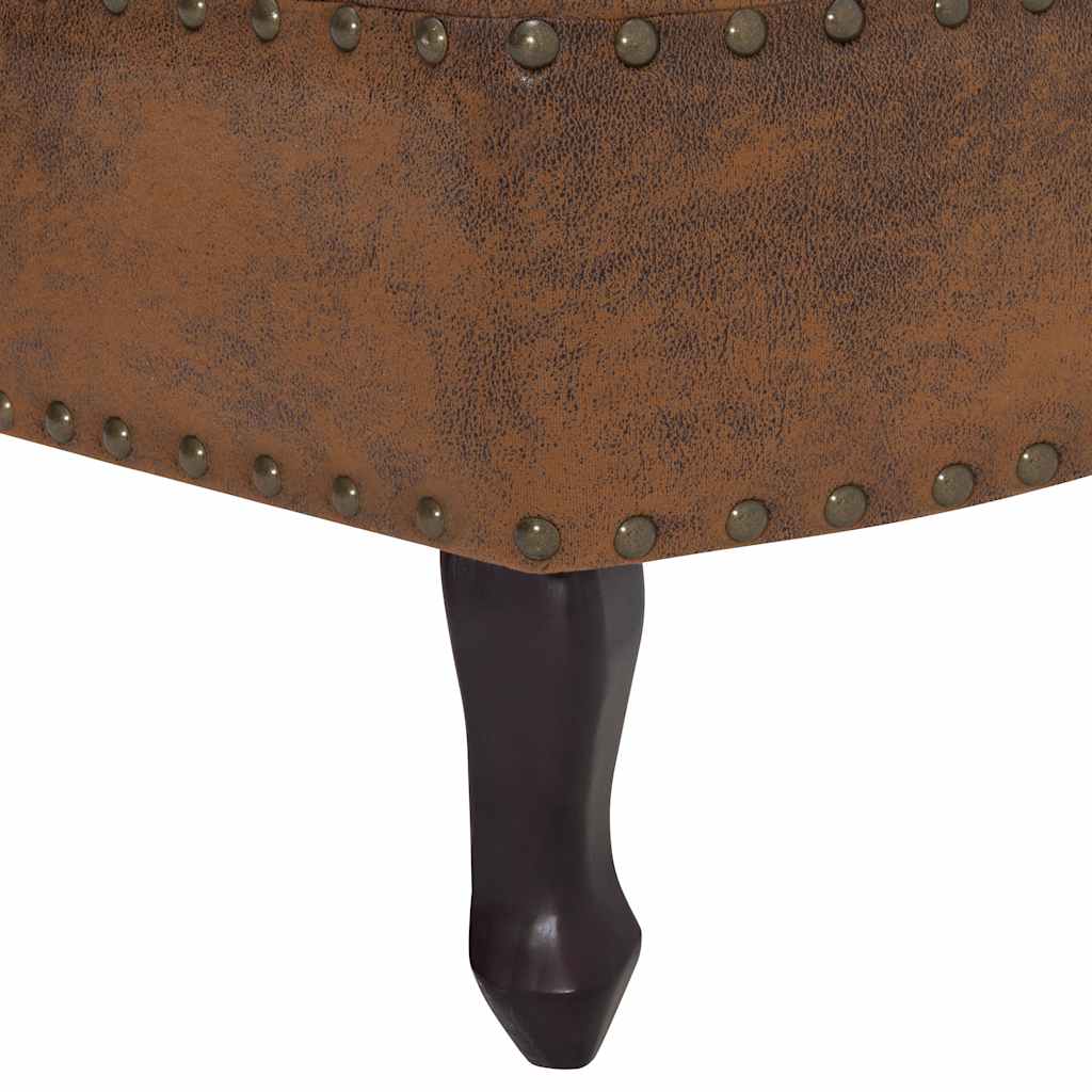 Chaiselong imiteret ruskind brun - number 7.