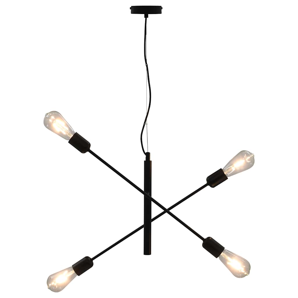 Loftlampe med glødepærer 2 w e27 sort - number 1.