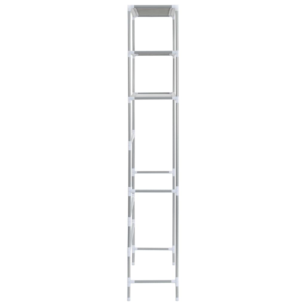 Opbevaringsstativ med 3 hylder 69x28x169 cm sølvfarvet - number 5.