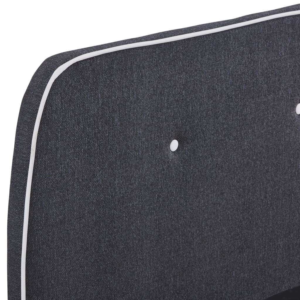 Rama łóżka bez materaca 150x200 cm tkanina ciemnoszara - number 5.