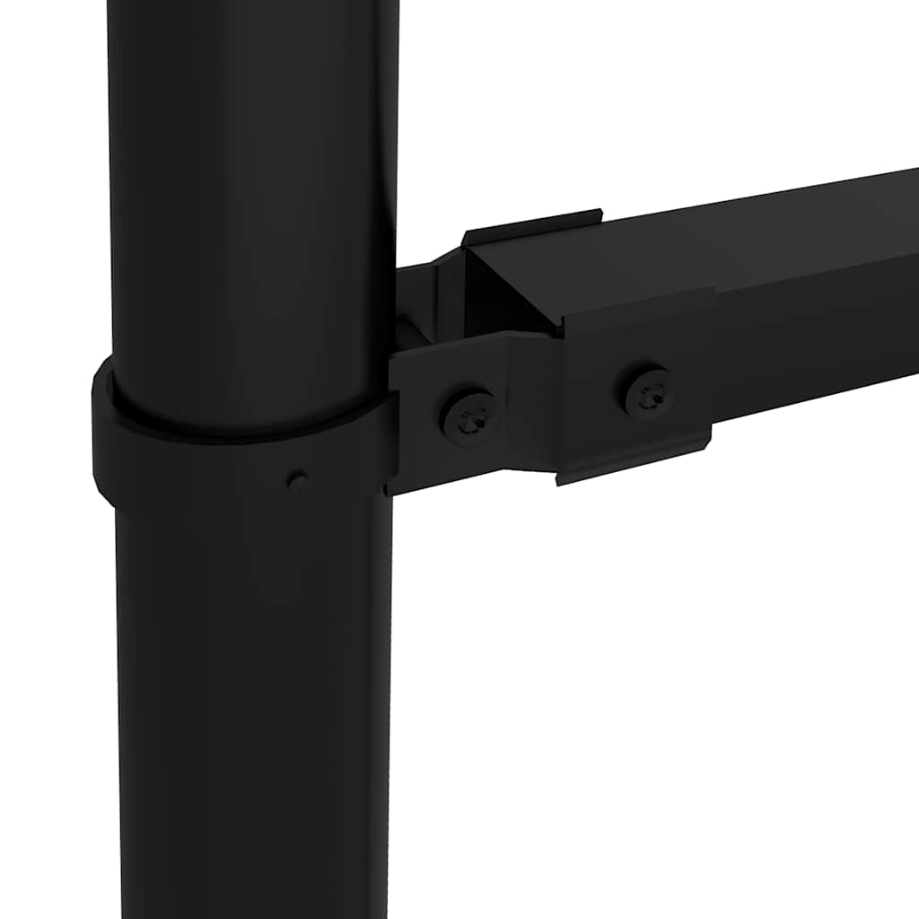 Fence du jardin avec haut de lance (1,75-2) x 1,7 m en acier noir-1, 1,7 m, 175-200 cm - number 3.