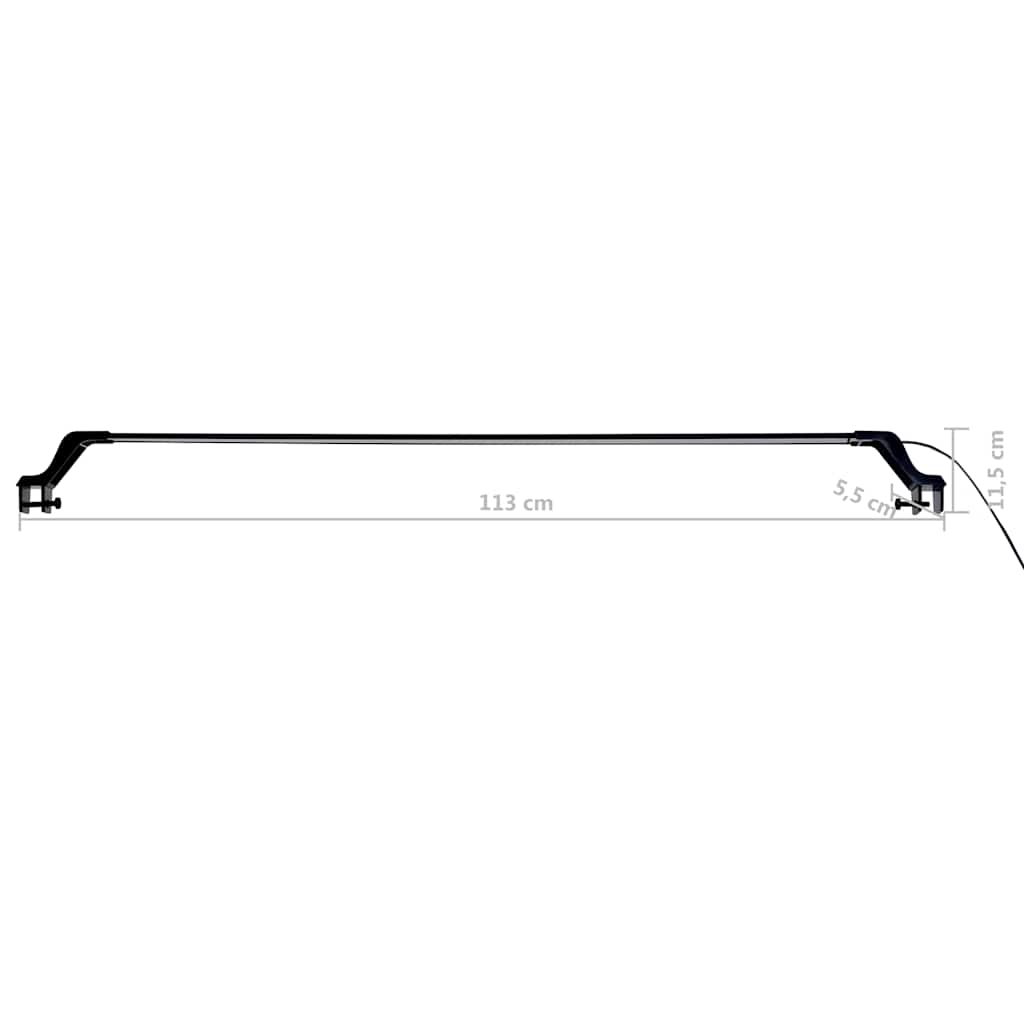 Lampe d'aquarium led avec pinces 115-130 cm bleu et blanc - number 10.