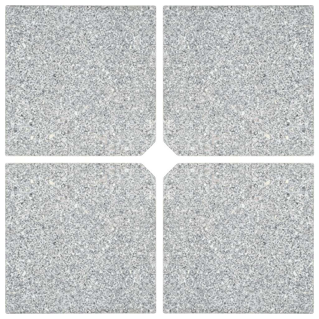 Parasolvægtplader 4 stk. granit 100 kg firkantet grå - number 3.