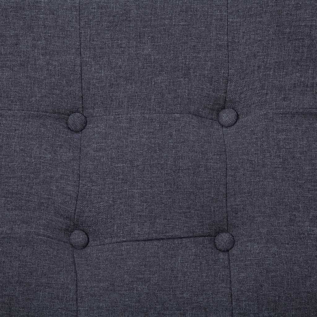 2-manns sofa med armlener i stål og mørkegrått stoff - number 7.