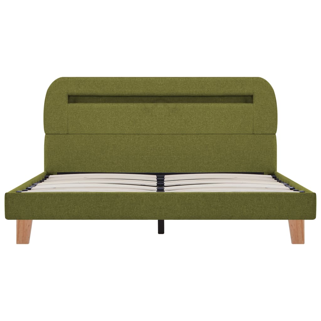 Rama łóżka z przegubami 140x200 cm tkanina zielona - number 6.