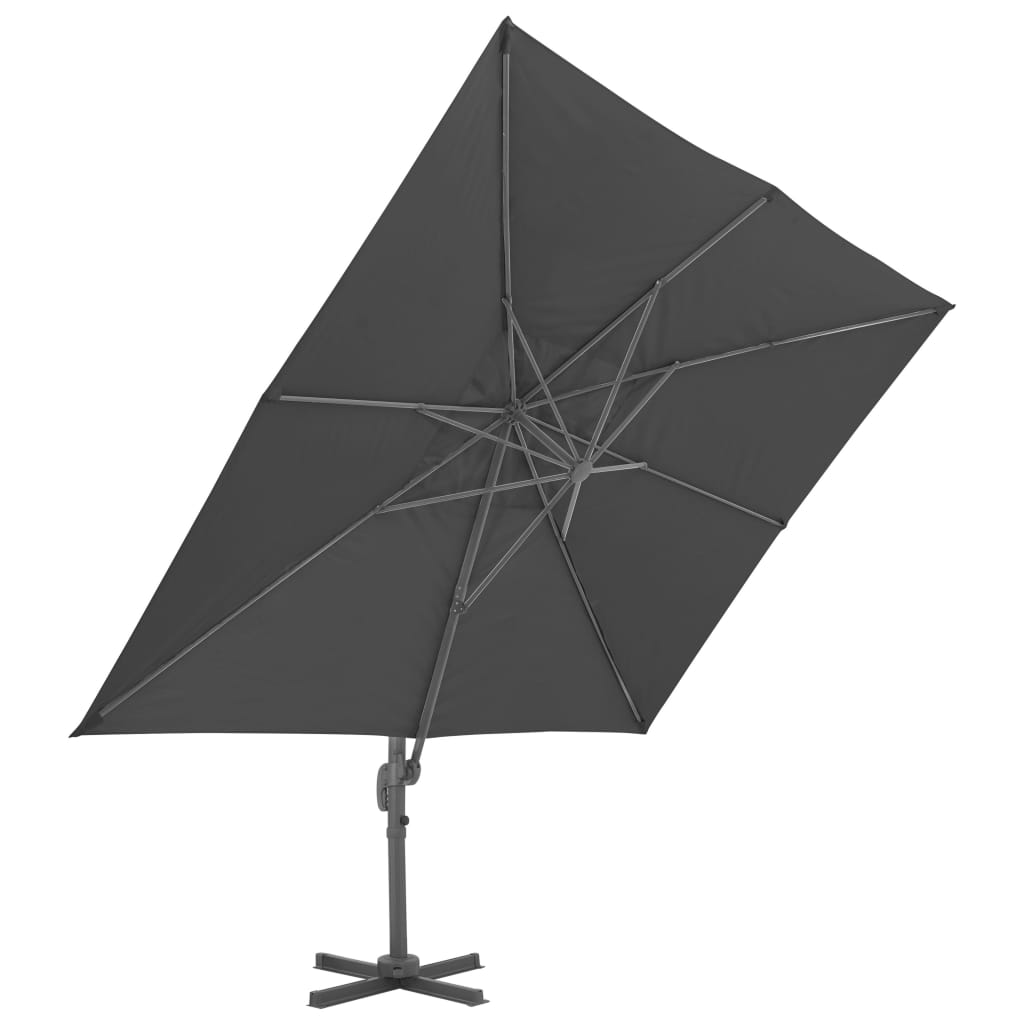 Haveparasol m. transportabel fod antracitgrå - number 4.