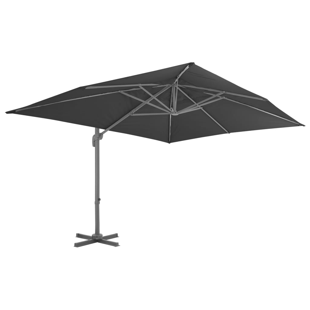 Haveparasol m. transportabel fod antracitgrå - number 3.