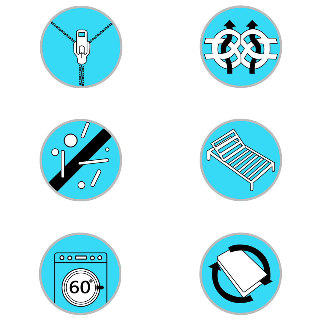 Topmadras gelskum 7 cm - 90 x 200 cm - number 9.