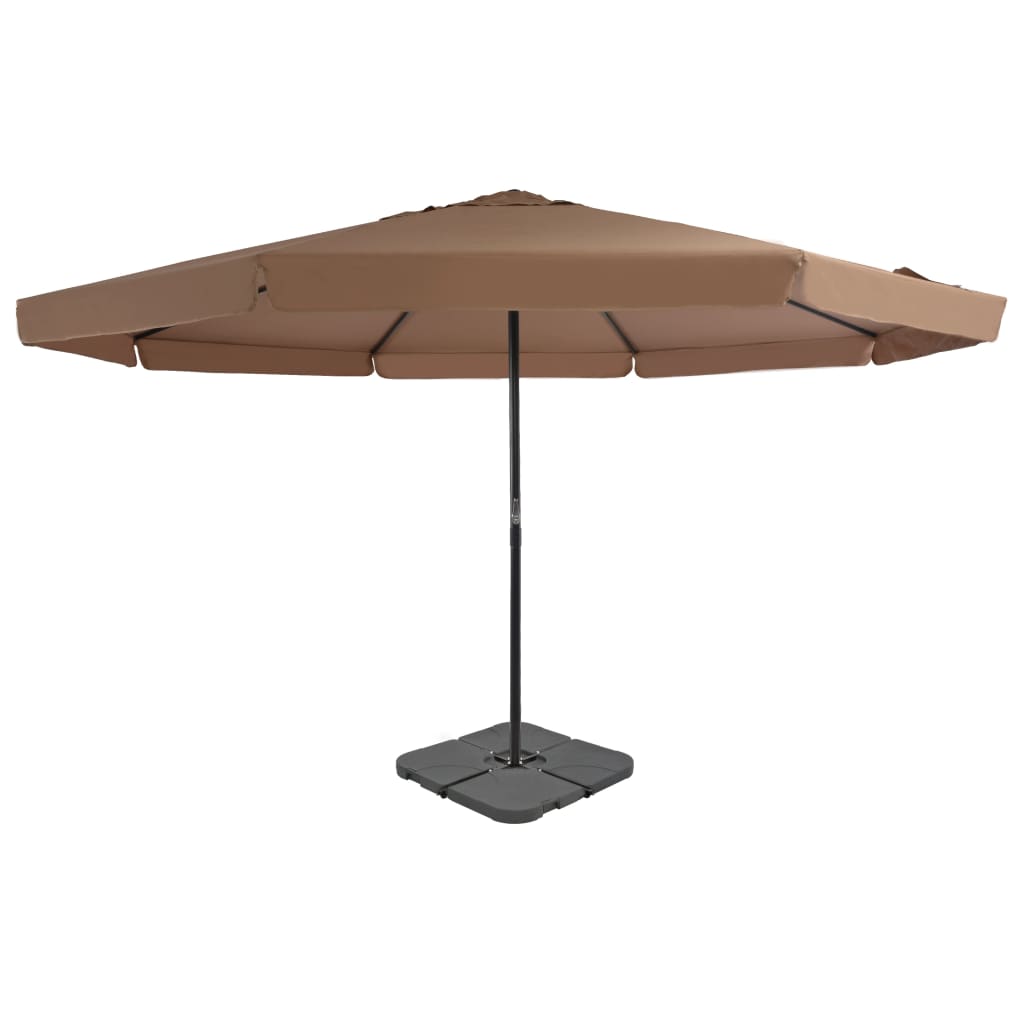 Parasol de jardin avec pied transportable - gris-brun, 1 - number 1.
