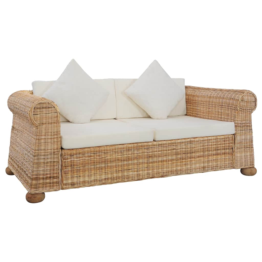 2-personers sofa med hynder naturlig rattan - number 1.