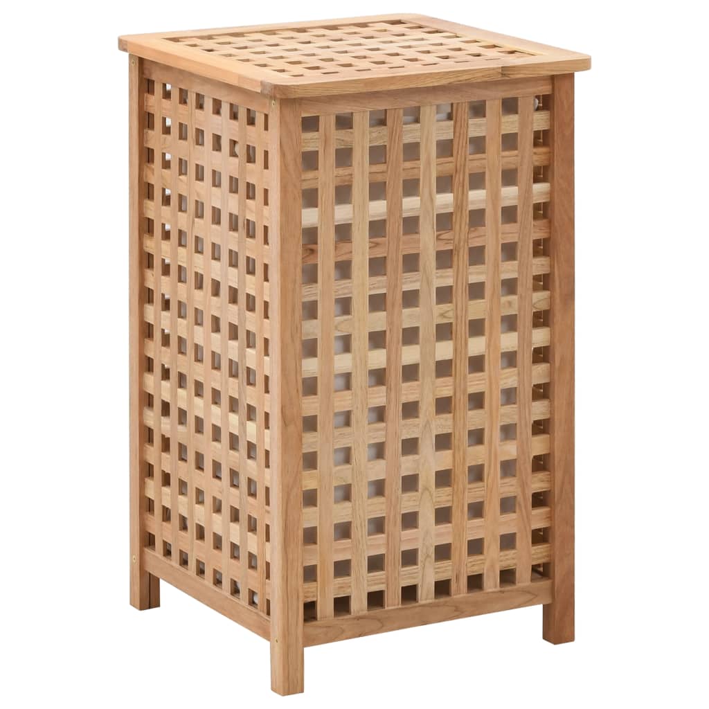 Laundry basket 39x39x65 cm solid walnut wood - number 1.