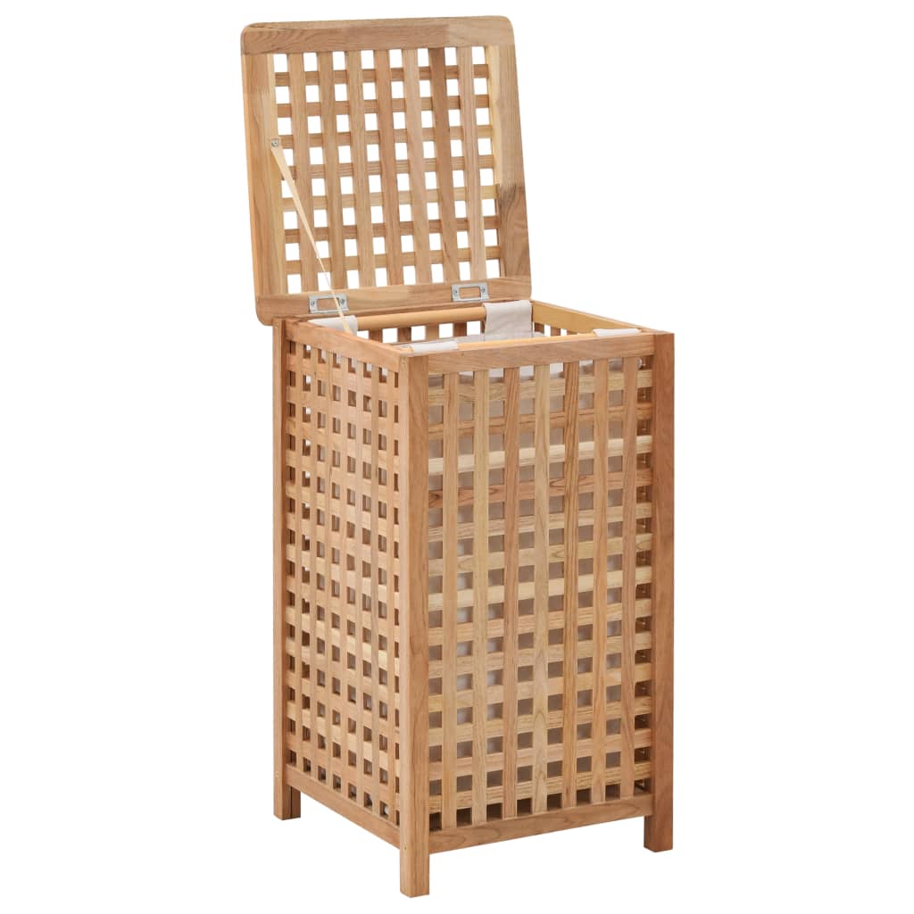 Laundry basket 39x39x65 cm solid walnut wood - number 2.