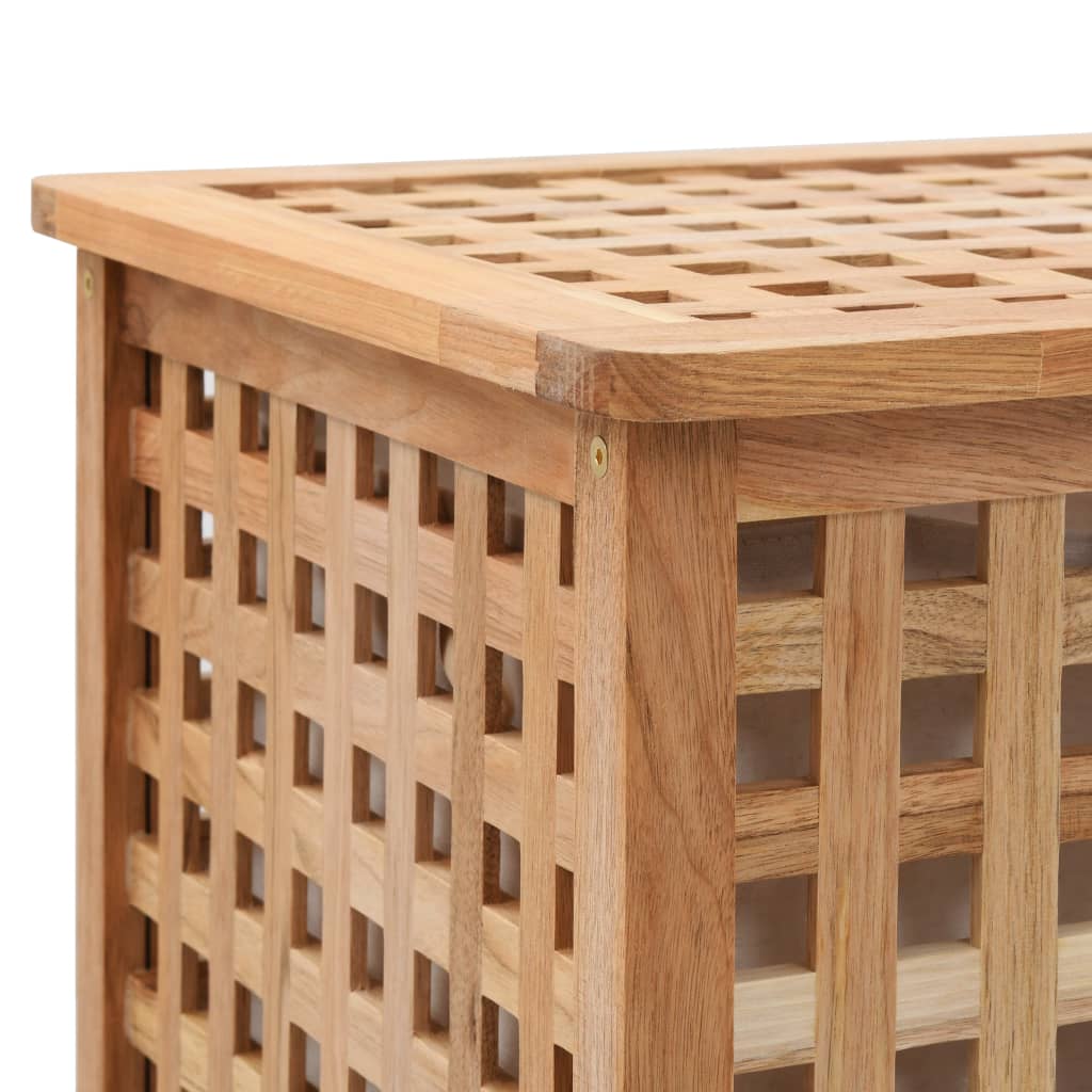 Laundry basket 39x39x65 cm solid walnut wood - number 5.