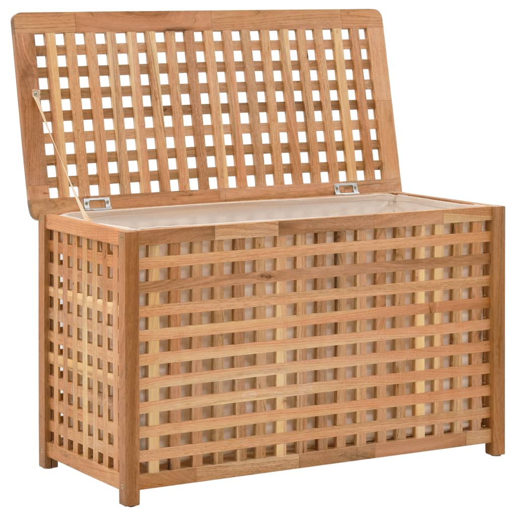 Laundry basket 77.5 x 37.5 x 46.5 cm solid walnut wood - number 2.