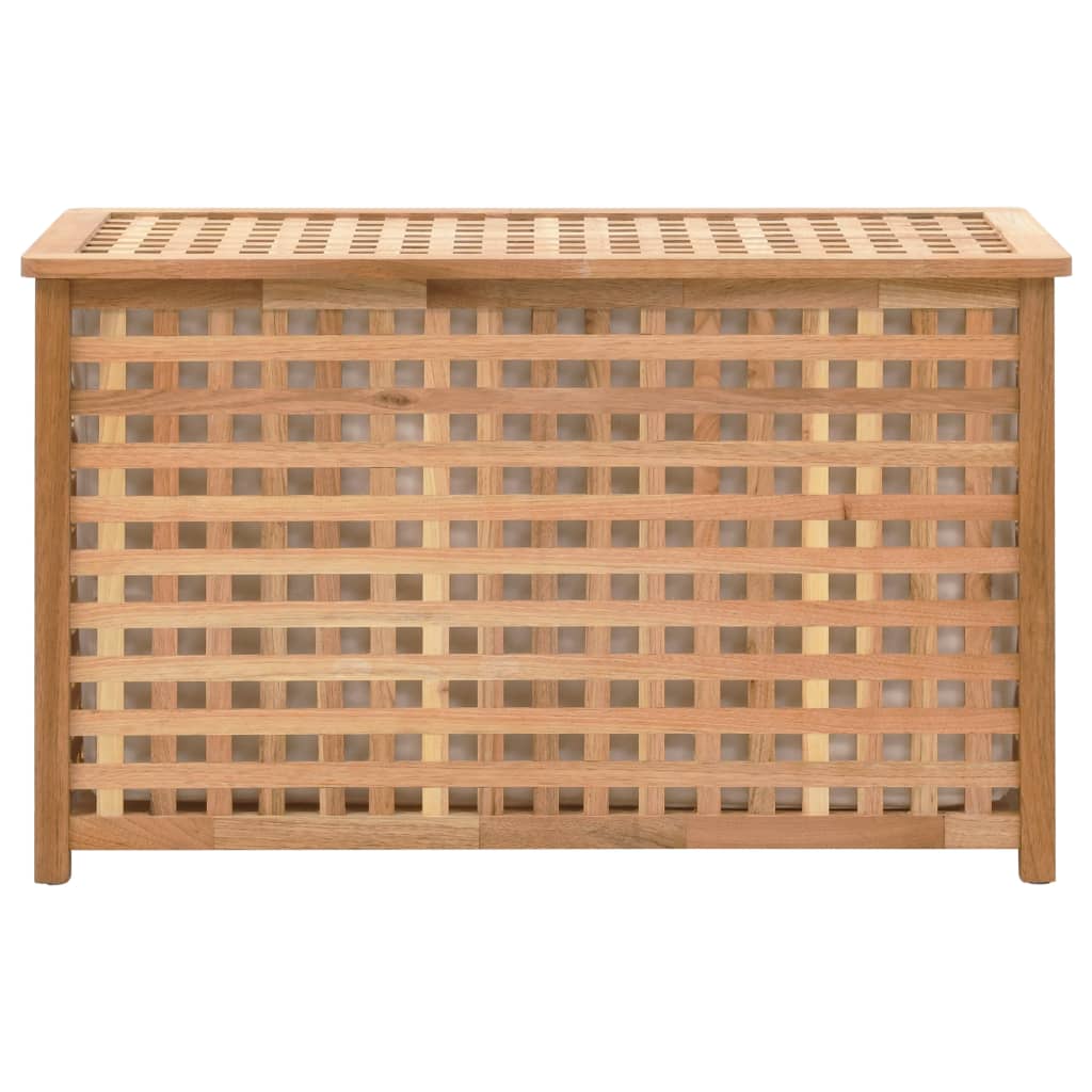 Laundry basket 77.5 x 37.5 x 46.5 cm solid walnut wood - number 3.