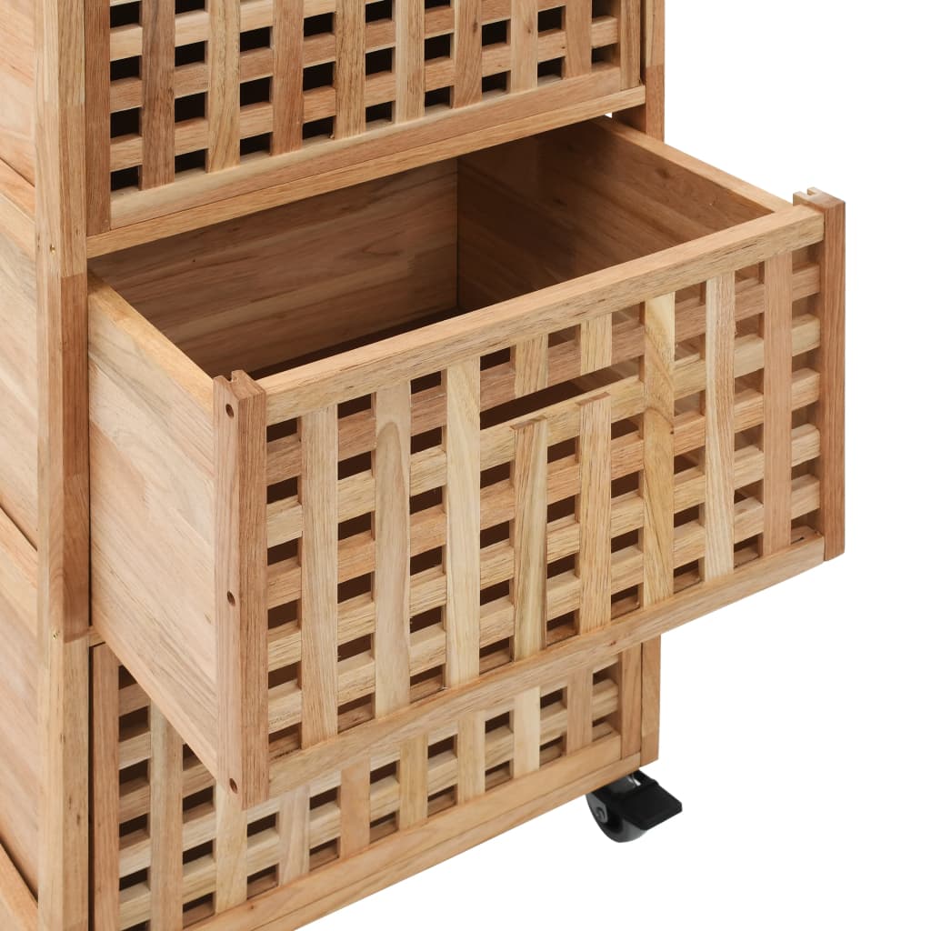 Badeværelsesskab 41x41x91 cm massivt valnøddetræ - number 6.